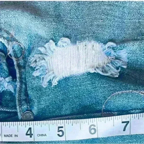 Blue asphalt Denim Shorts - Picture 4 of 4